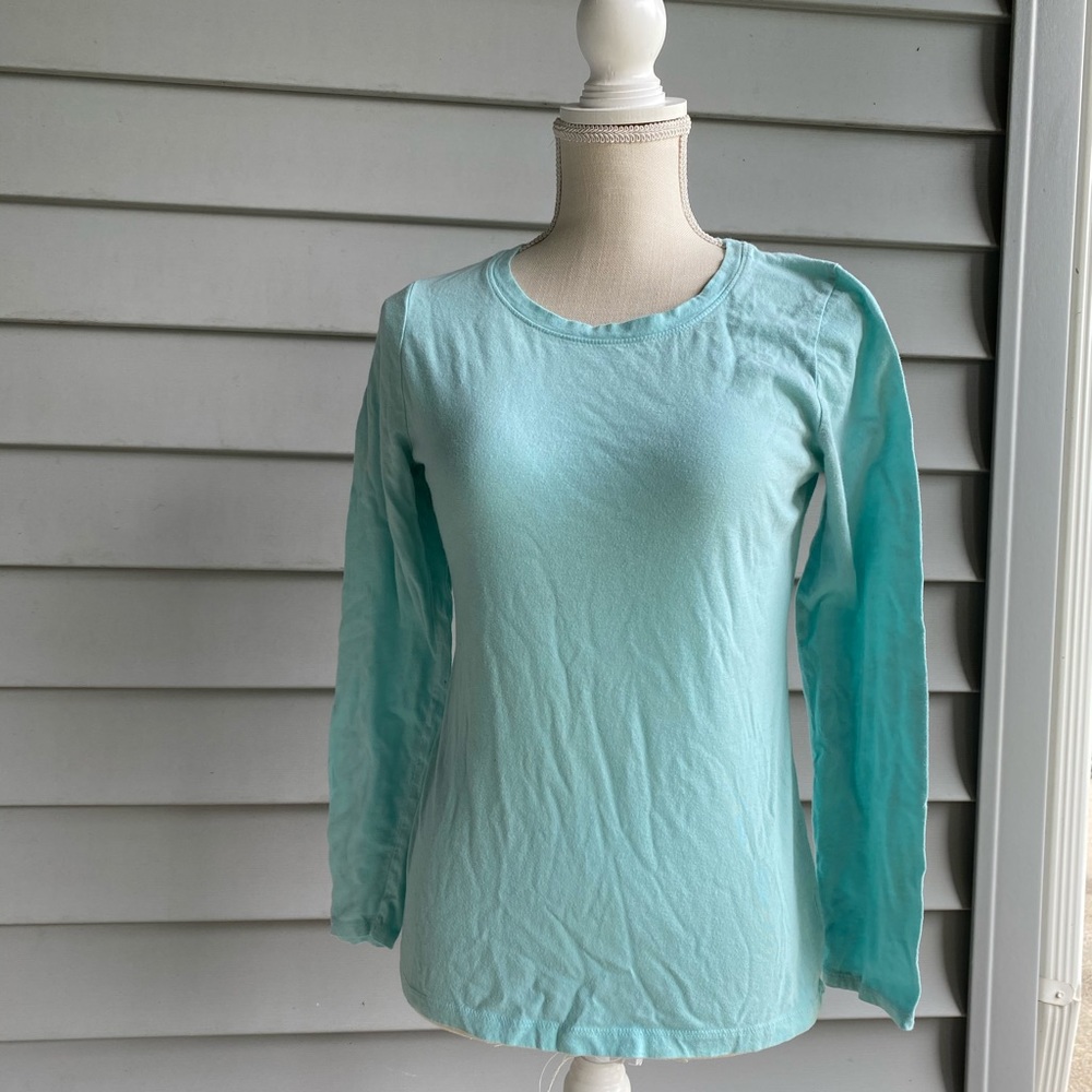 Sea foam blue long sleeve tee